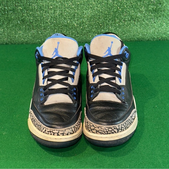 Nike Air Jordan 3 Retro Black Sport Blue 136064-007 Men’s Size 9.5 - Picture 2 of 7